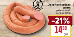 Billa Javořický točený salám nabídka