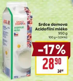 Billa Srdce domova Acidofilní mléko nabídka