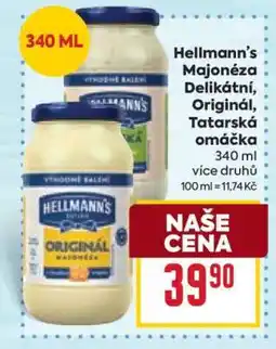 Billa Hellmann’s Majonéza Delikátní, Originál, Tatarská omáčka nabídka