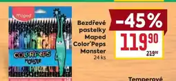 Billa Bezdřevé pastelky Maped Color’Peps Monster nabídka