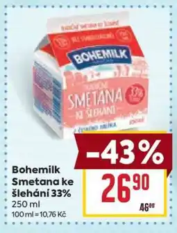 Billa Bohemilk Smetana ke šlehání 33% nabídka