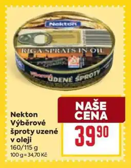 Billa Nekton Výběrové šproty uzené v oleji nabídka