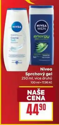 Billa Nivea sprchový gel nabídka