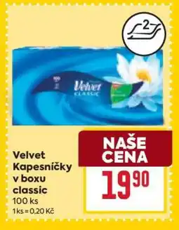 Billa Velvet Kapesníčky v boxu classic nabídka