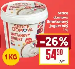 Billa Srdce domova Smetanový jogurt bílý nabídka