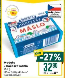 Billa Madeta Jihočeské máslo nabídka