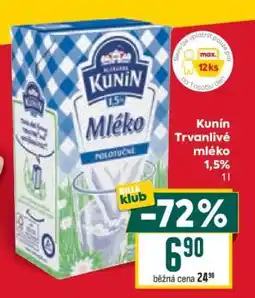 Billa Kunín Trvanlivé mléko nabídka