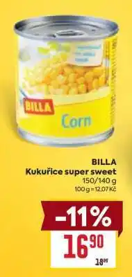Billa BILLA Kukuřice super sweet nabídka