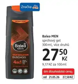 dm drogerie Balea MEN nabídka