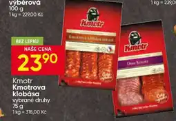 Hruška KMOTR Kmotrova klobása nabídka