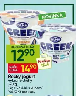 Hruška Řecký jogurt nabídka