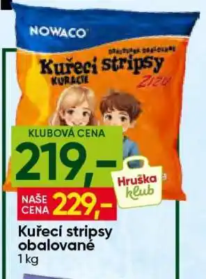 Hruška Kuřecí stripsy obalované nabídka