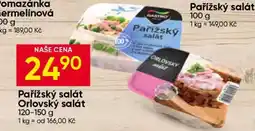 Hruška Pařížský salát Orlovský salát nabídka