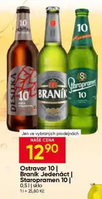 Hruška Ostravar 10 | Braník Jedenáct | Staropramen 10 nabídka