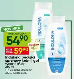 Hruška Indulona pečující sprchový krém | gel nabídka