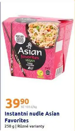Action Instantní nudle Asian Favorites nabídka