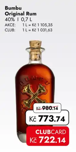 TRAVEL FREE Bumbu original rum nabídka