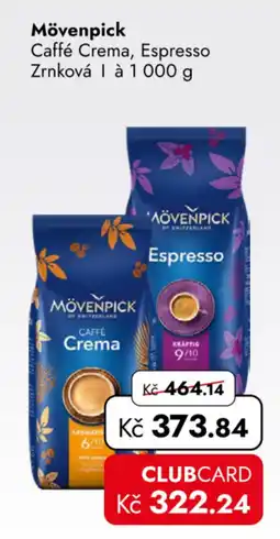 TRAVEL FREE Mövenpick Caffé Crema, Espresso nabídka