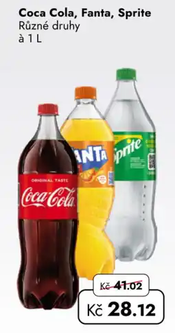 TRAVEL FREE Coca Cola, Fanta, Sprite nabídka