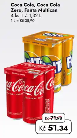 TRAVEL FREE Coca Cola, Coca Cola Zero, Fanta Multican nabídka