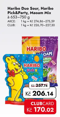TRAVEL FREE Haribo duo sour, haribo pick&party, maoam mix nabídka