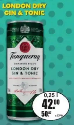 Adam Tangueray london dry gin & tonic nabídka