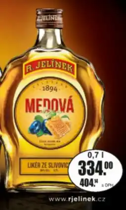 Adam R. Jelínek medová likér ze slivovic nabídka