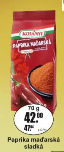 Adam Kotányi paprika maďarská sladká nabídka