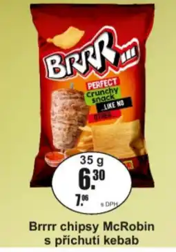 Adam Brrrr chipsy McRobin s příchutí kebab nabídka