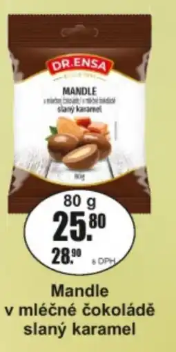 Adam Dr. Ensa mandle v mléčné čokoládě slaný karamel nabídka