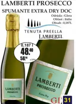 Adam Lamberti Prosecco nabídka