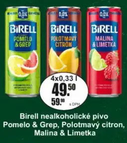 Adam Birell nealkoholické pivo Pomelo & Grep, Polotmavý citron, Malina & Limetka nabídka