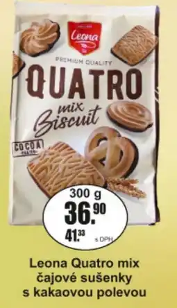 Adam Leona quatro mix čajové sušenky s kakaovou polevou nabídka