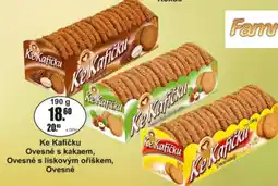 Adam Ke Kafičku Ovesné s kakaem, Ovesné s liskovým oříškem, Ovesné nabídka