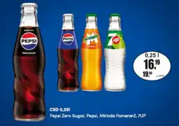 Adam Pepsi Zero Sugar, Pepsi, Mirinda Pomeranč, 7UP nabídka