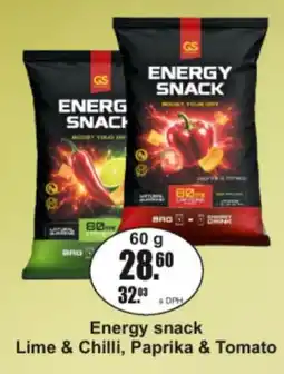Adam GS energy snack lime & chilli, paprika & tomato nabídka