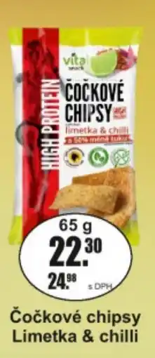 Adam Vital čočkové chipsy limetka & chilli nabídka