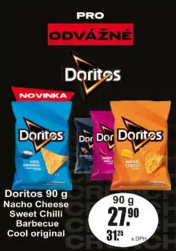Adam Doritos nacho cheese sweet chilli barbecue cool original nabídka