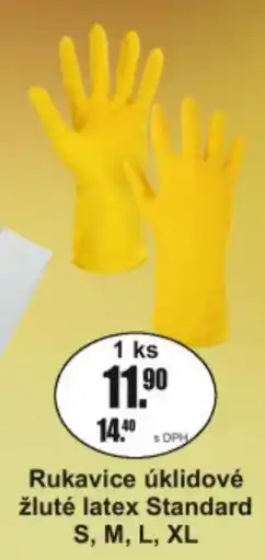 Adam Rukavice úklidové žluté latex Standard nabídka