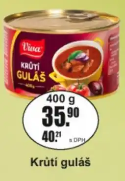 Adam Viva krůtí guláš nabídka