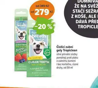 Pet Center Čistící zubní gely tropiclean nabídka