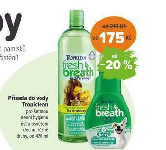 Pet Center Přísada do vody tropiclean nabídka
