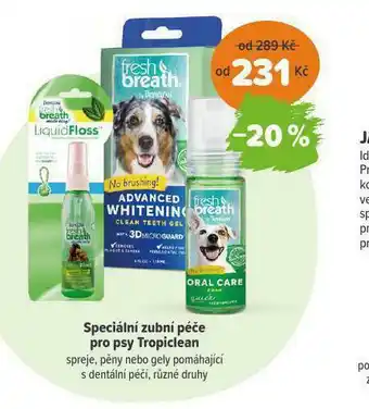 Pet Center Speciální zubní péče pro psy tropiclean nabídka