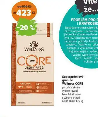 Pet Center Superprémiové granule wellness core pro kočky nabídka