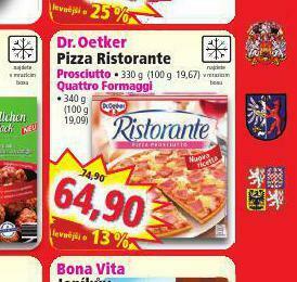 Norma Dr. oetker pizza ristorante nabídka