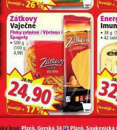 Norma Zátkovy vaječné těstoviny nabídka