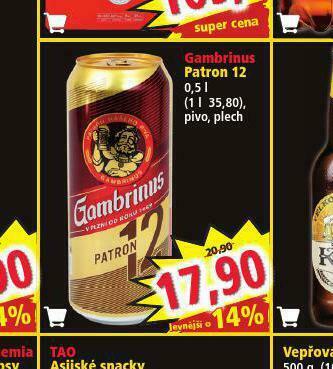 Norma Pivo gambrinus patron 12 nabídka