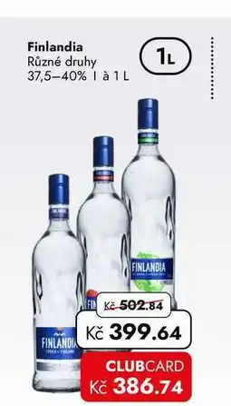 TRAVEL FREE Finlandia Různé druhy 37,5-40% 1 à nabídka