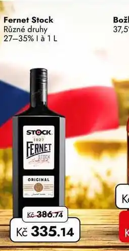 TRAVEL FREE Fernet Stock Různé druhy 27–35% à nabídka