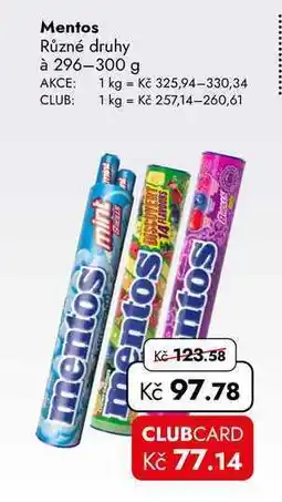 TRAVEL FREE Mentos Různé druhy à nabídka